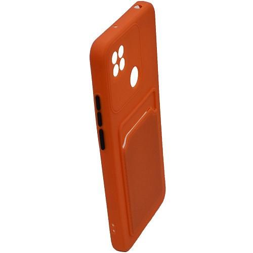 Чехол - накладка совместим с Xiaomi Redmi 9C "Cardholder" силикон оранжевый
