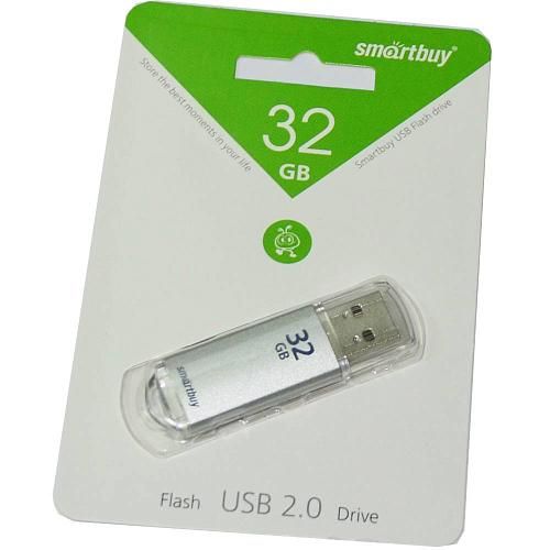32GB USB 2.0 Flash Drive SmartBuy V-Cut серебро (SB32GBVC-S)