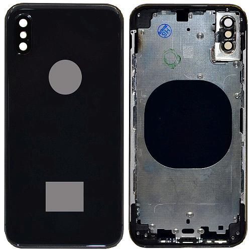 Задняя крышка совместим с iPhone Xs черный orig Factory