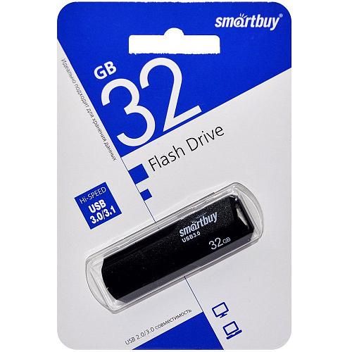 32GB USB 3.0/3.1 Flash Drive SmartBuy Clue черный (SB32GBCLU-K3)