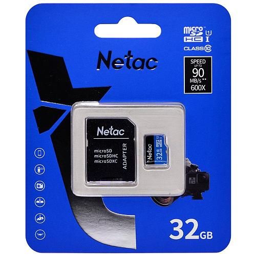 32GB NETAC P500 MicroSD UHS-I U1 class 10