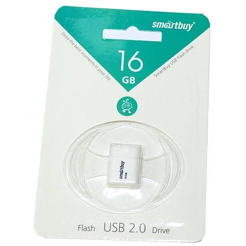 16GB USB 2.0 Flash Drive SmartBuy Lara белый (SB16GBLARA-W)