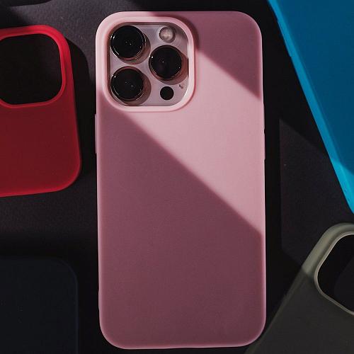 Чехол - накладка совместим с iPhone 14 (6.1") YOLKKI Alma силикон матовый светло-розовый (1мм)