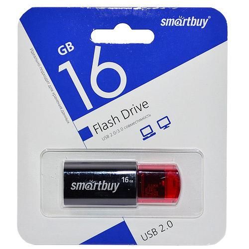 16GB USB 2.0 Flash Drive SmartBuy Click красный (SB16GBCL-K)
