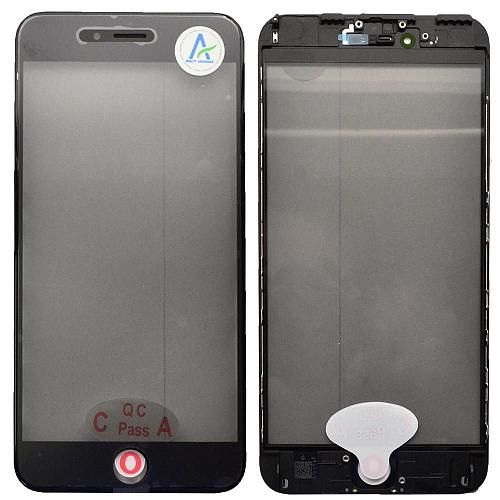 Стекло совместим с iPhone 6S Plus + OCA + поляризатор + рамка черный (олеофобное покрытие) orig Factory
