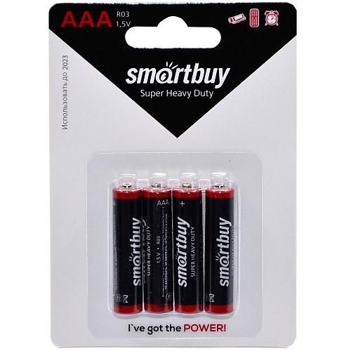 Батарейка AAA R03 солевая SmartBuy (блистер/4шт)