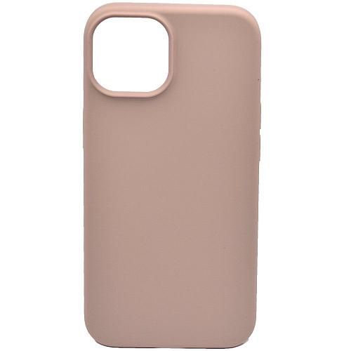 Чехол - накладка совместим с iPhone 14 (6.1") "Soft Touch" светло-розовый /без лого/