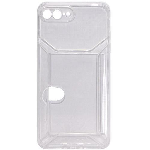 Чехол - накладка совместим с iPhone 7 Plus/8 Plus силикон прозрачный с кардхолдером Вид 2