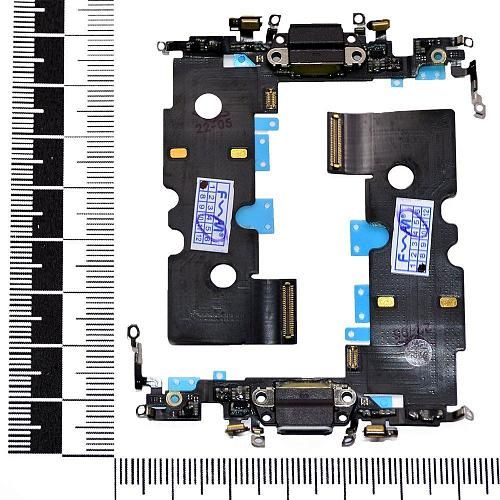 Шлейф совместим с iPhone 8 + разъем зарядки черный orig Used