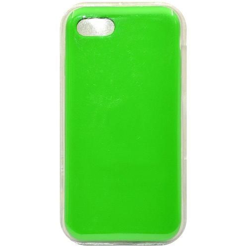 Чехол - накладка совместим с iPhone 7/8/SE "Soft Touch" зеленый 66 /с логотипом/