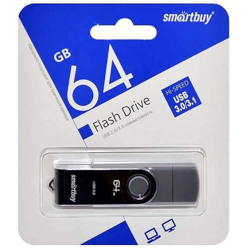64GB USB 3.0/3.1 Flash Drive SmartBuy Twist Dual Type-C/Type-A (SB064GB3DUOTWK)